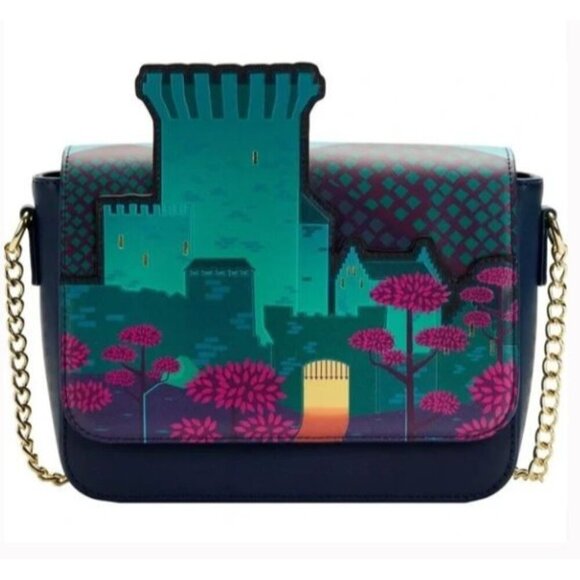 Loungefly DISNEY BRAVE PRINCESS CASTLE SERIES CROSSBODY BAG NEW WITH TAG BEARS